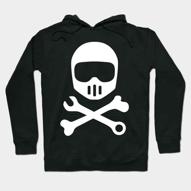 Helmet Bones N Tools (white) Hoodie by GetThatCar